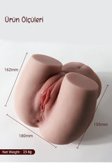Do it Love - Little Darling - Realistik Kalça Medium - Vajina ve Anüs Girişleri - Bronz Ten - 18cm