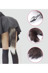 Do it Love - Çelik Anal Plug Tıkaç- Dişi Kurt Kuyruğu - Fantezi Tıkaç - 44cm Kuyruk 28mm Tıkaç