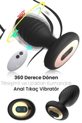 Do it Love - 360 Derece Dönen Titreşimli Uzaktan Kumandalı Anal Plug - Dönen Titreşimli Anal Tıkaç