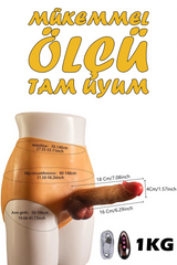 Do it Love - Şarjlı Hareketli ve Titreşimli Gerçekçi Dokuda Giyilebilir Yapay Penis Realistik Strap-on Dildo - 18cm