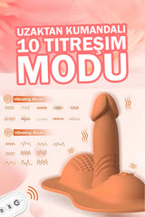 Do it Love - Bin ve Sür Dildo Vibratör - Klitoris Uyarıcılı - Anal ve Vajinal Kullanım - Uzaktan Kumandalı 10 Titreşim Modu