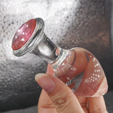 Do it Love - Kristal Anal Plug Set - 3 Boy Cam Anal Tıkaç ve Kalem Vibratör Set - Anal Plug Set 4 Lü
