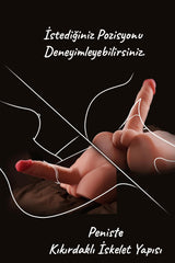 Do it Love - Unisex Yakışıklı Melez Dildo - Kalça, Anüs ve Testisli - Realistik Kalçalı Dildo - Kıkırdak İskeletli 18,5cm * 4.3cm