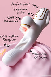 Do it Love - Titreşimli, Dil Çırpma ve Vakumlu 3 ü 1 Arada Soft Yüzeyli Muzip Vibratör