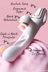 Do it Love - Titreşimli, Dil Çırpma ve Vakumlu 3 ü 1 Arada Soft Yüzeyli Muzip Vibratör