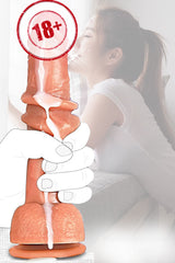 Do it Love - Esnek Deri ve Gerçek Testis Topları - Realistik Dildo - Güçlü Vantuz - 22 Cm Uzunluk - 4 Cm Kalınlık
