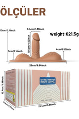Do it Love - Bin ve Sür Dildo Vibratör - Klitoris Uyarıcılı - Anal ve Vajinal Kullanım - Uzaktan Kumandalı 10 Titreşim Modu