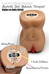 Do it Love - Realistik Sesli Vakumlu ve Titreşimli Vajina ve Anüs Mastürbatör - 6 sı 1 Arada Mastürbatör