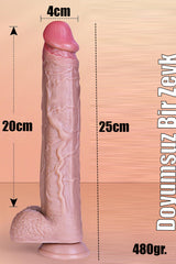 Do it Love - Efsanevi Realistik Büyük Boy Dildo - Damarlı ve Güçlü - Vantuzlu Esnek Dildo