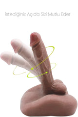 Do it Love - Pratik Realistik Testisli Dildo - Güçlü İskelet yapı - İpeksi Dokunuş - Konforlu Kullanım - Bronz Ten