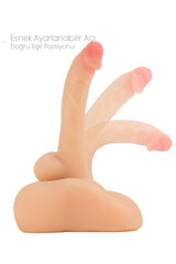 Do it Love - Pratik Realistik Testisli Dildo - Güçlü İskelet yapı - İpeksi Dokunuş - Konforlu Kullanım - Beyaz Ten