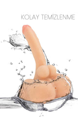 Do it Love - Pratik Realistik Testisli Dildo - Güçlü İskelet yapı - İpeksi Dokunuş - Konforlu Kullanım - Beyaz Ten