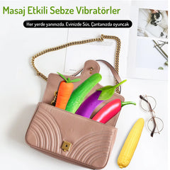 Do it Love - Sebze Figürlü Vibratör - Uyarıcı Etki Eğlenceli Vibratör - Patlıcan