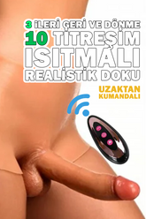 Do it Love - Şarjlı Hareketli ve Titreşimli Gerçekçi Dokuda Giyilebilir Yapay Penis Realistik Strap-on Dildo - 18cm