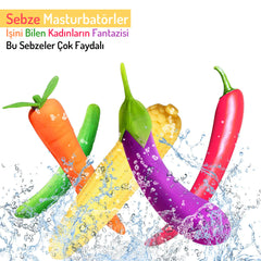 Do it Love - Sebze Figürlü Vibratör - Uyarıcı Etki Eğlenceli Vibratör - Patlıcan