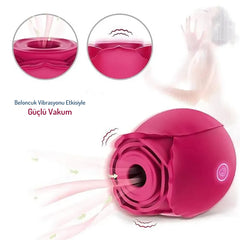 Do it Love - Gül Vibratör, Klitoral Emme ve Titreşim - Şarjlı - Derin Haz