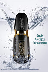 Do it Love - Otomatik Vantuzlu Mastürbatör - Eller Serbest - USB Şarjlı - Realistik Vajina - Siyah