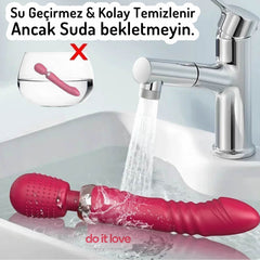 Do It Love - Üç Motorlu Topuzlu Teleskopik Güçlü Vibratör