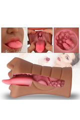 Do it Love - 3 Boyutlu Yüz Mastürbatör - 3 Fonksiyon - Realistik - Gerçek Haz - Bronz