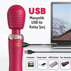 Do It Love - Üç Motorlu Topuzlu Teleskopik Güçlü Vibratör