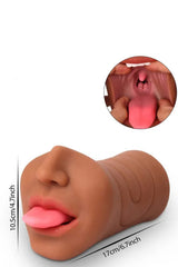 Do it Love - 3 Boyutlu Yüz Mastürbatör - 3 Fonksiyon - Realistik - Gerçek Haz - Bronz