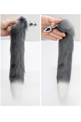 Do it Love - Çelik Anal Plug Tıkaç- Dişi Kurt Kuyruğu - Fantezi Tıkaç - 44cm Kuyruk 28mm Tıkaç