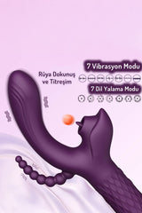 Do it love - 3'ü 1 Arada Doyumsuz Premium Vibratör – Titreşim ve Darbe - Mor