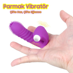 Do it Love - Parmak Vibratör - Eğlence içinizde - Anal ve Vajina Kullanımlı - Haz Halkaları - G ve Clitoral Zevk - Pembe