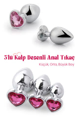 Do it Love - Kalpli Taş 3 lü Anal Tıkaç Set - Küçük Orta Büyük Boy Anal Plug - 3 lü Set Anal Plug