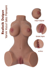 Do it Love - Güçlü 7 Titreşim Fonksiyonlu, Yarım Vücut Realistik Bebek - Göğüs, Vajina ve Anüs - 33cm