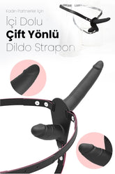Do it Love - Kadın Çiftler İçin Çift Yönlü Dildo Strapon Oyuncak - Double Zevk - Kara Sevda