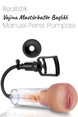 Do it Love - Realistik Vajina Mastürbatör Başlıklı Manuel Penis Pompası