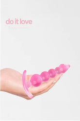 Do It Love Süper Soft Boğumlu Anal ve Vajinal Boğumlu Tıkaç - Pembe