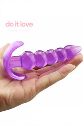 Do It Love Süper Soft Boğumlu Anal ve Vajinal Boğumlu Tıkaç - Mor