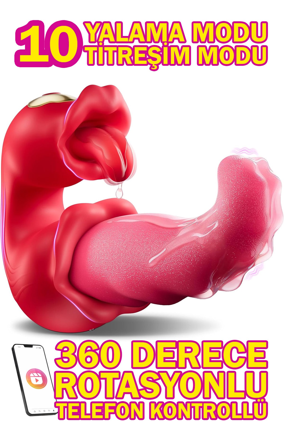 Do it Love – Fantastik Mega Dil 10 Titreşim + Yalama + Rotasyon – Soft Silikon Yüzey