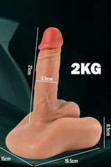 Do it Love - Lüks Teleskopik Hareketli Realistik Vibratör Dildo - Anüs, Testis ve Süper Soft Titreşimli Vibratör