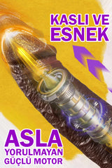 Do it Love - Çikolata Vibratör Dildo Realistik Titreşimli ve Telekopik İleri  Geri Hareketli 27cm - Uzaktan Kumandalı