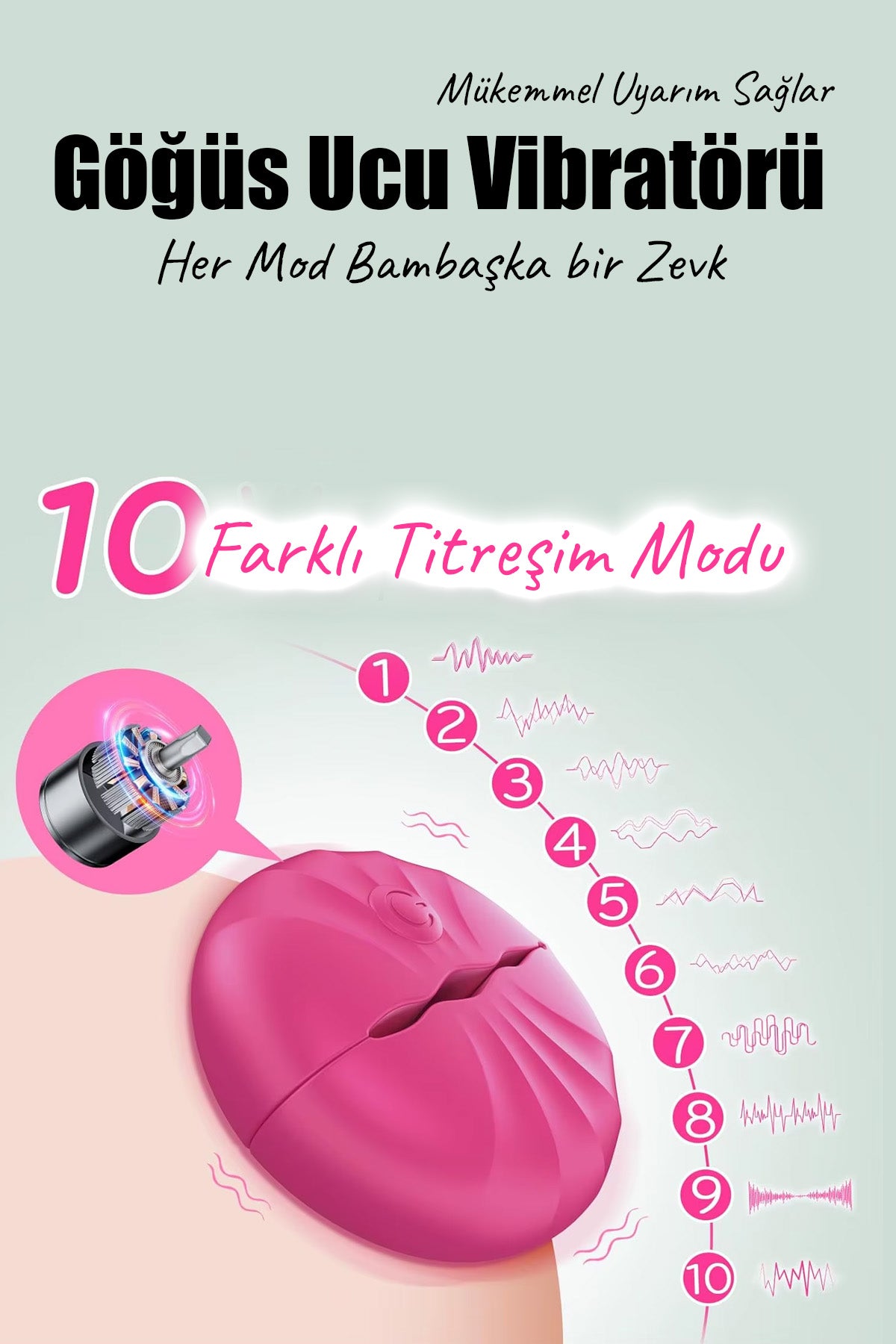 Do it Love - Göğüs Vibratörü - Muhteşem Haz Verici Titreşimli Göğüs Ucu Simülatörü - Uzaktan Kumandalı - Ayarlanabilir