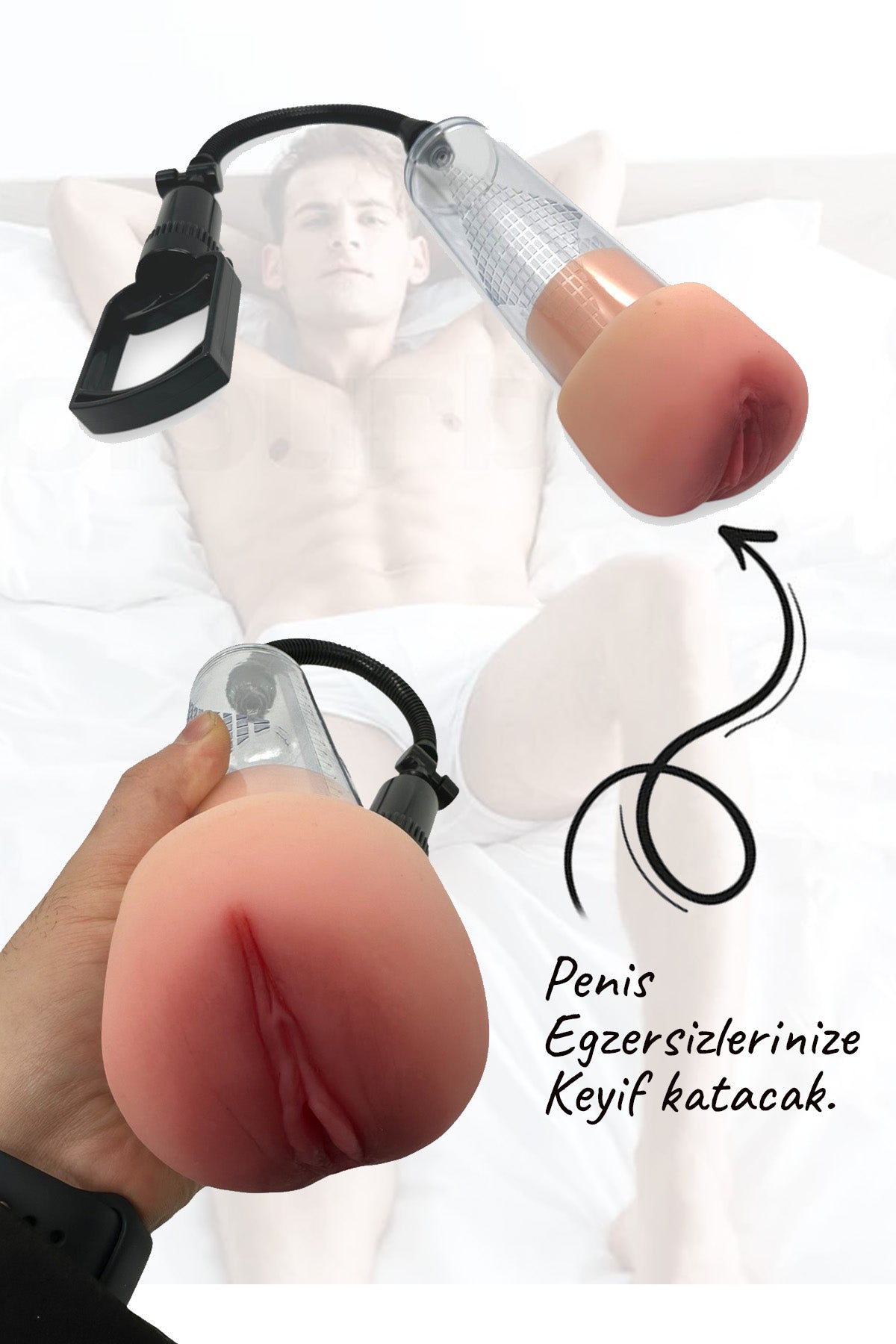 Do it Love - Realistik Mastürbatör Penis Pompası Başlığı - Mastürbatör Başlık - Manuel ve Otomatik Tüm Cihanlara Uyumlu