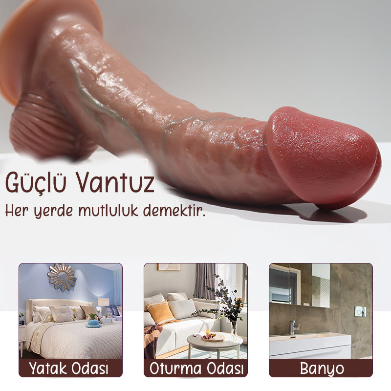 Do it Love - Çılgın Mega Dildo - Zevk Düşkünü Dildo - Ekstra Kalın - 32cm Uzunluk - 7.2cm Kalınlık - XXXL Dildo
