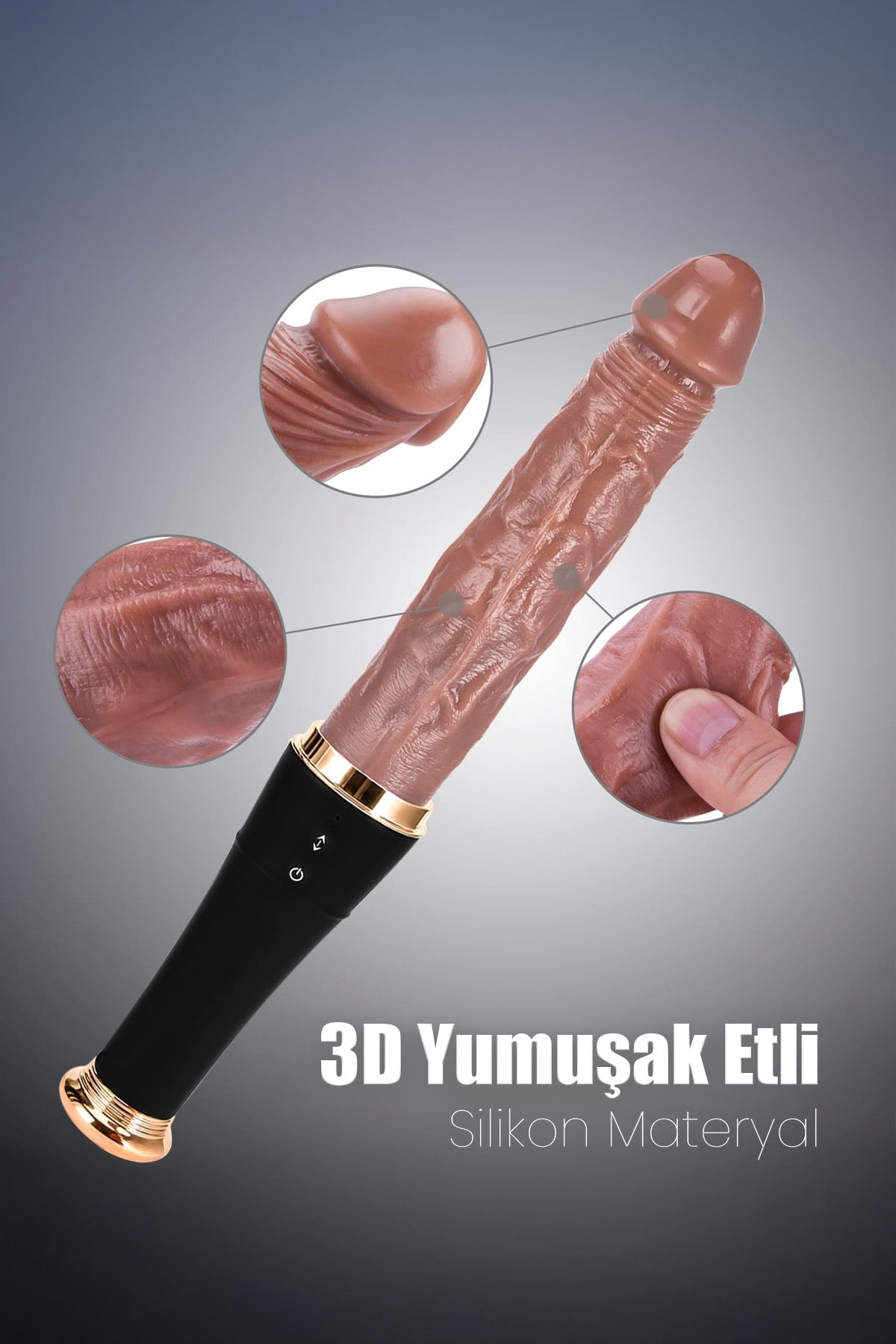 Do it Love - Beyzbol Sopası Görünümlü Realistik Titreşimli İleri Geri Fonksiyonlu Vibratör Dildo - Gizli Görünüm