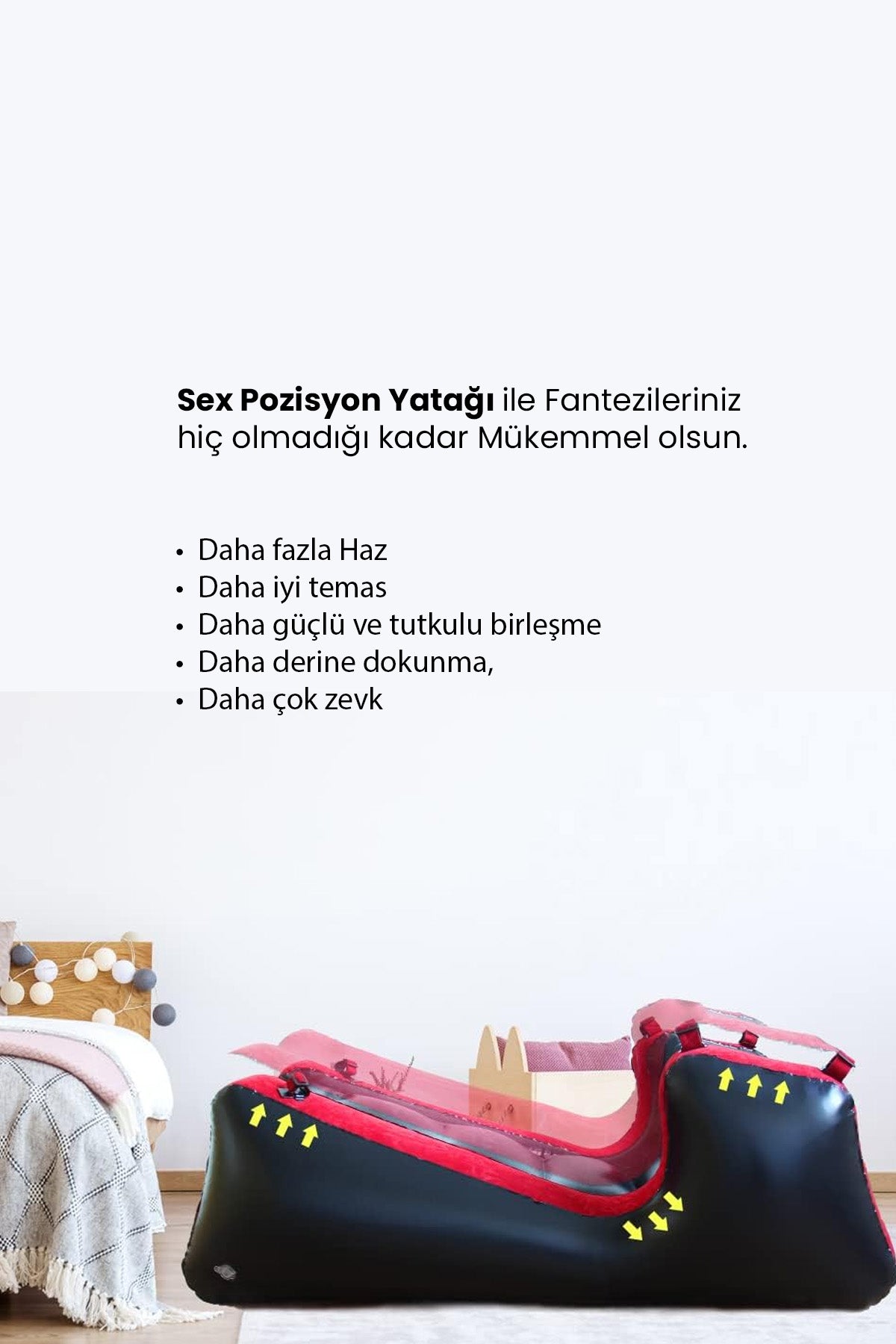 Do it Love - Kelepçeli Şişirilebilir BDSM Esaret ve Sex Pozisyon Yatağı