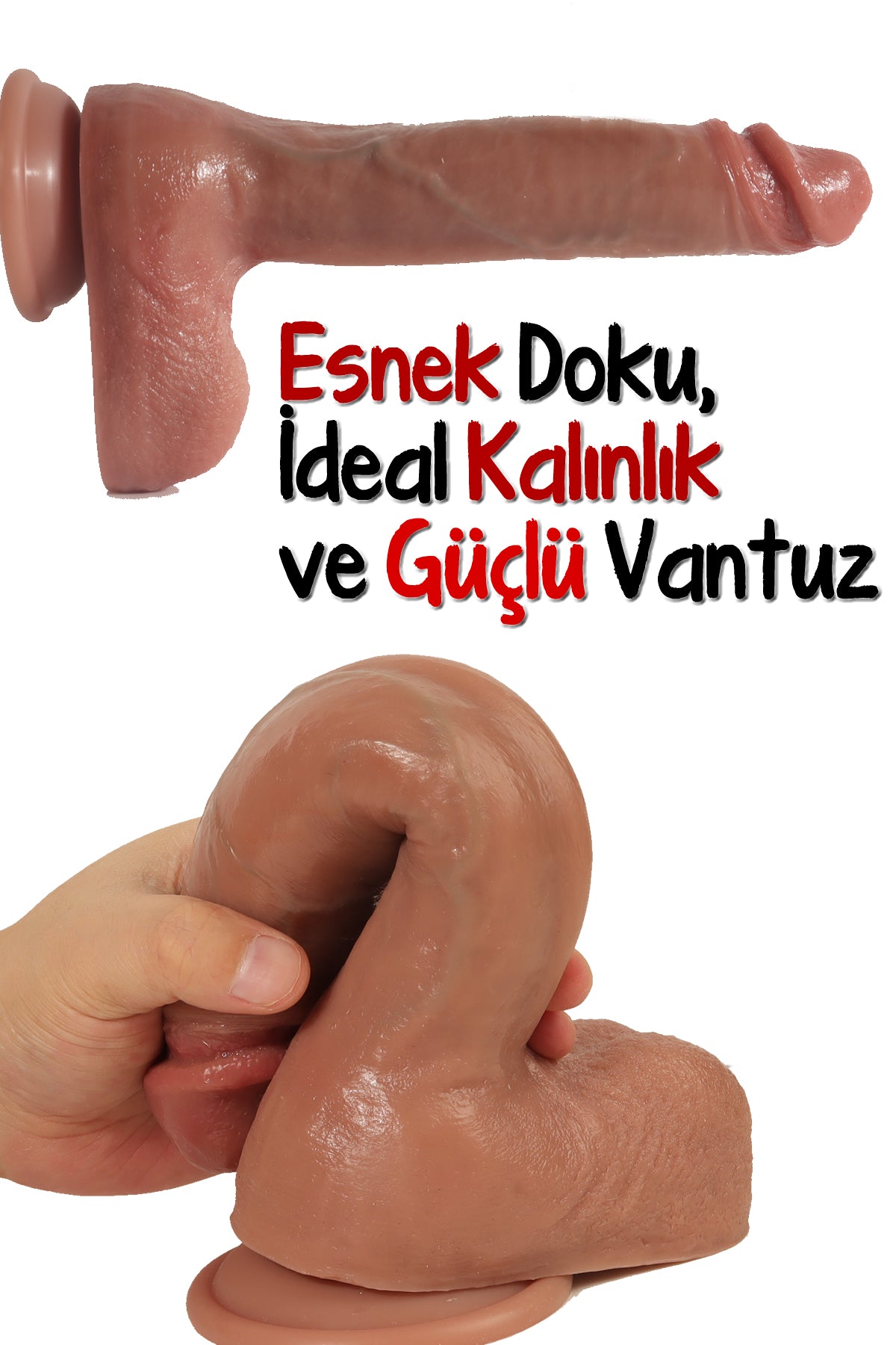 Do it Love – Premium Realistik Dildo - Testis ve Vantuzlu - Big Boy - Kalın