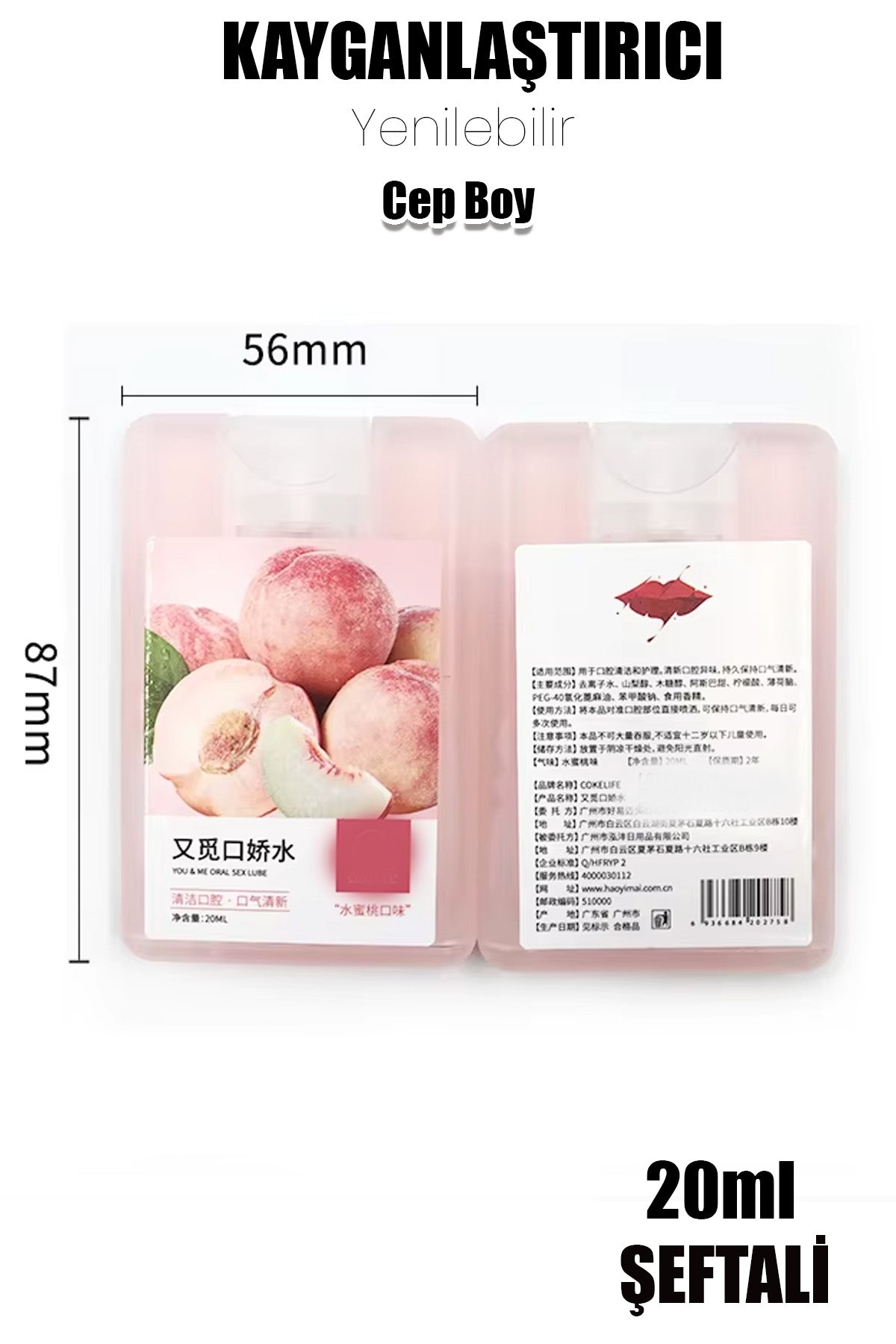 Do it Love - Şeftali Aromalı Su Bazlı Kayganlaştırıcı - 20ml - Oral ve Anal Uyumlu Sprey - Nefes Tazeler