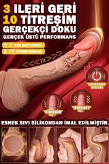 Do it Love - 22cm Realistik Silikon Dildo - 3 İleri Geri Hareket, 10 Titreşim Modu - App ve Uzaktan Kumanda