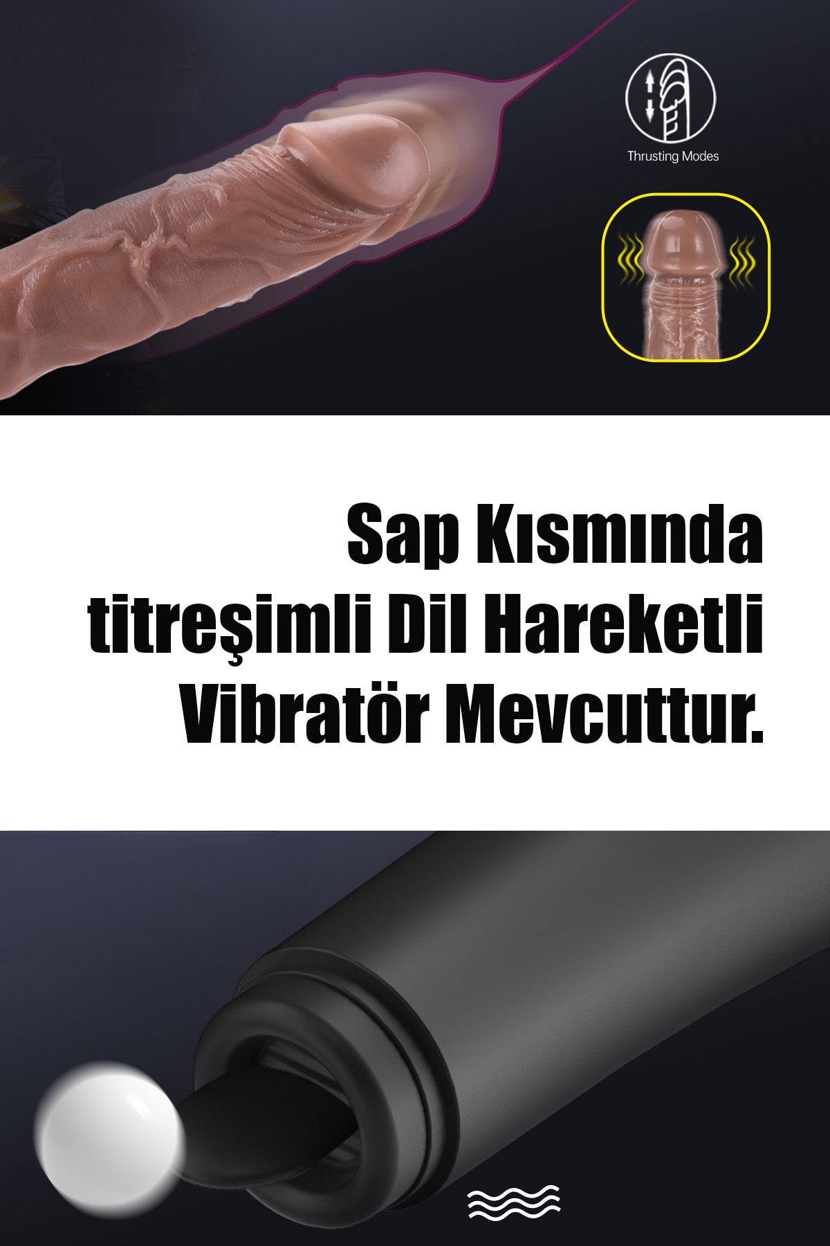 Do it Love - Beyzbol Sopası Görünümlü Realistik Titreşimli İleri Geri Fonksiyonlu Vibratör Dildo - Gizli Görünüm