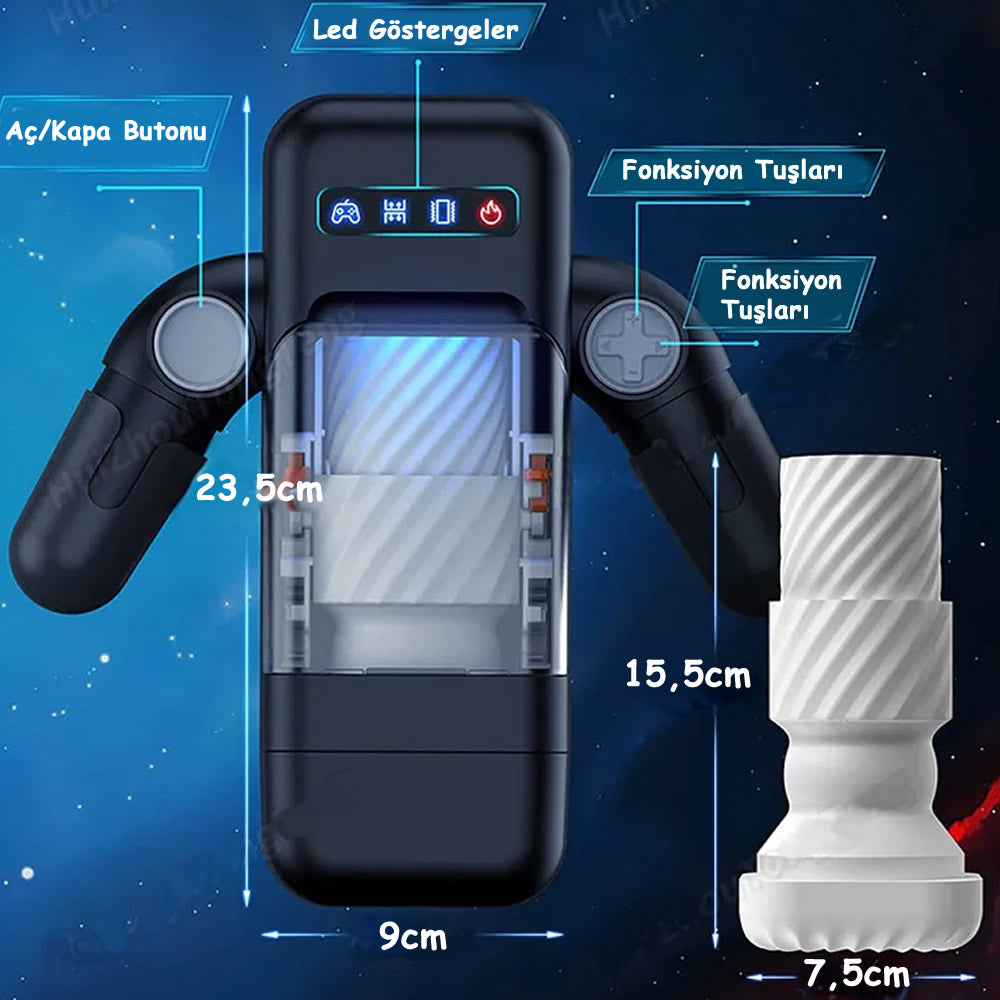 Do it Love - Full Fonksiyon Telefon Tutuculu, Otomatik ileri Geri Hareket Fonksiyonlu, Isıtıcılı, Titreşimli Mastürbatör