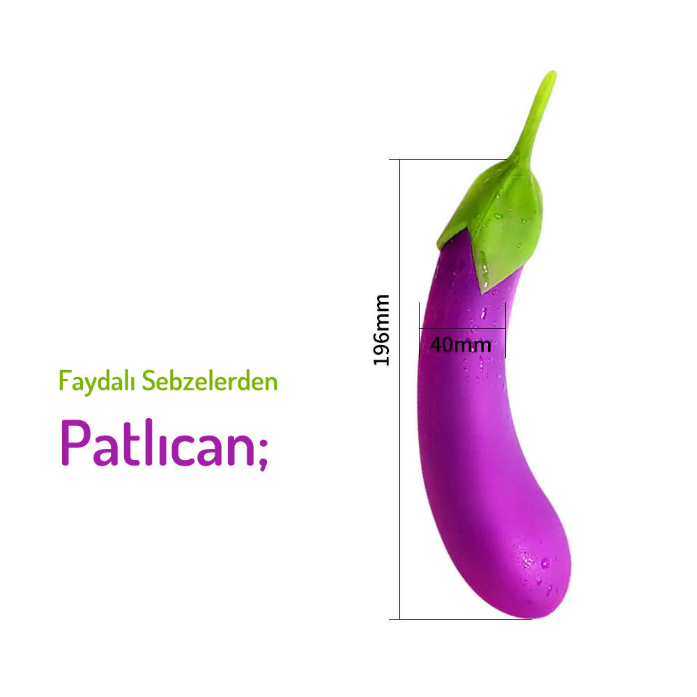 Do it Love - Sebze Figürlü Vibratör - Uyarıcı Etki Eğlenceli Vibratör - Patlıcan