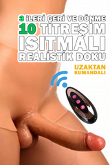 Do it Love -  Şarjlı Hareketli ve Titreşimli Gerçekçi Dokuda Giyilebilir Yapay Penis Realistik Strap-on Dildo - 18cm