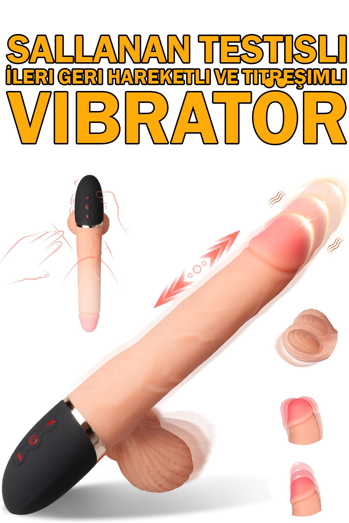 Do it Love - Sallanan Testisli Vibratör İleri Geri Hareketli ve Titreşimli - Soft Esnek Deri - Fresh Kullanım